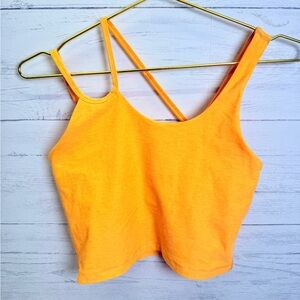 Beyond Yoga Orange Cropped Tank Top